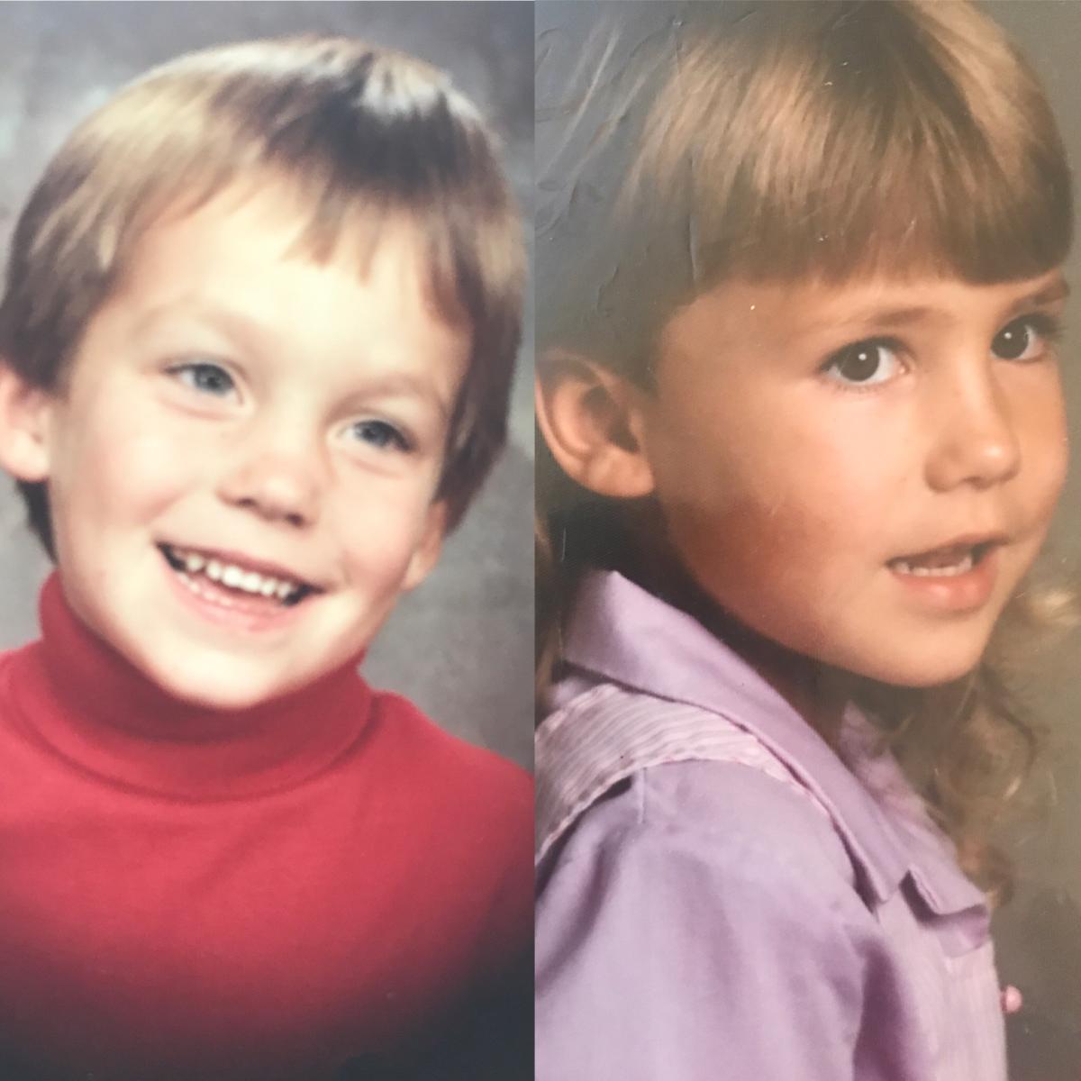 Broc and me at age 4. Who will he look like?!?